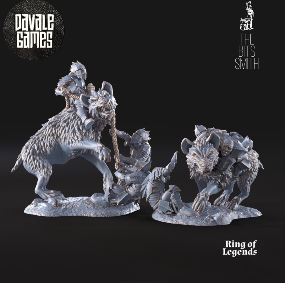 Goblins of the Cave: 2x Wolf riders